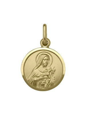 Yellow Gold Solid St. Teresa Medal 18KT