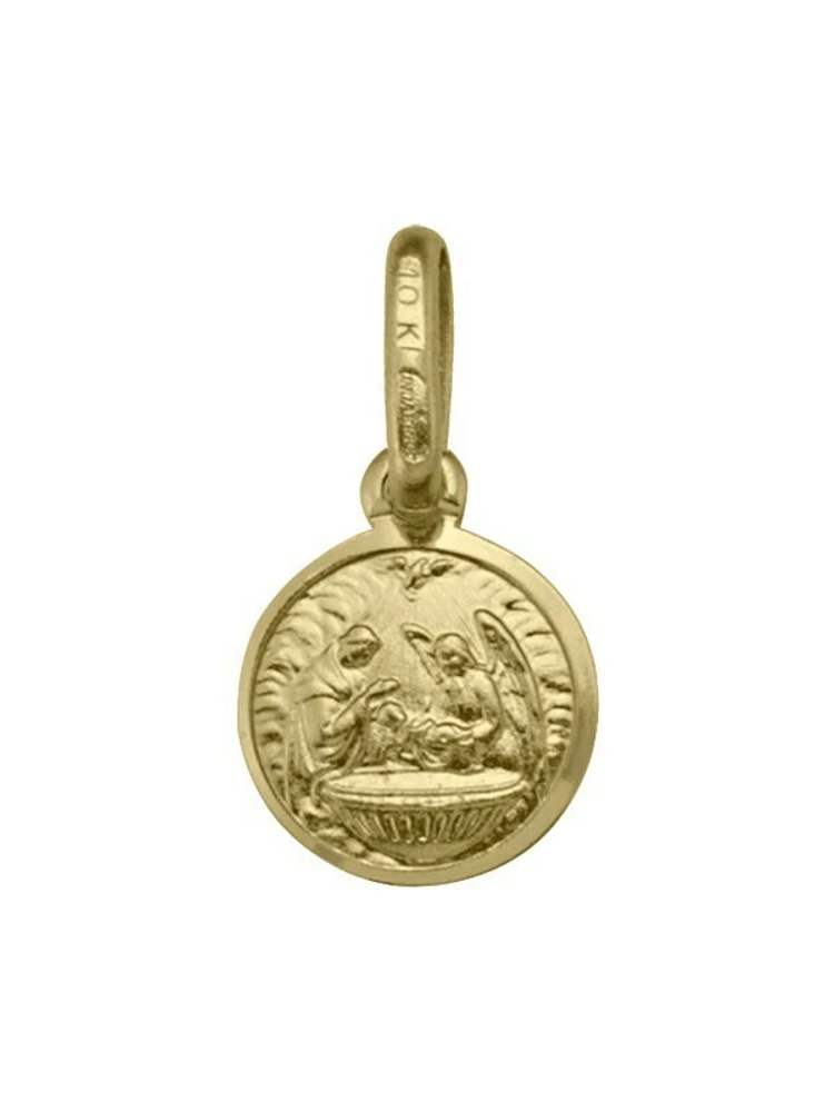 Yellow Gold Solid Baptism Medal 10KT