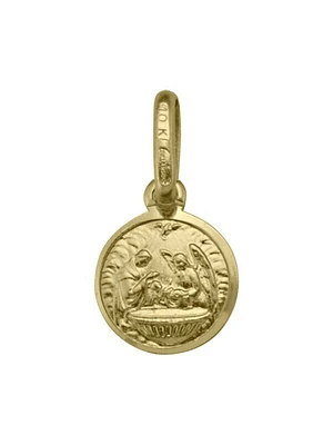 Yellow Gold Solid Baptism Medal 10KT