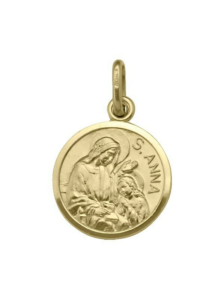 Yellow Gold Solid St. Anne Medal 18KT