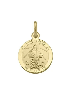 Yellow Gold Solid St. Jude Medal 10KT & 14KT