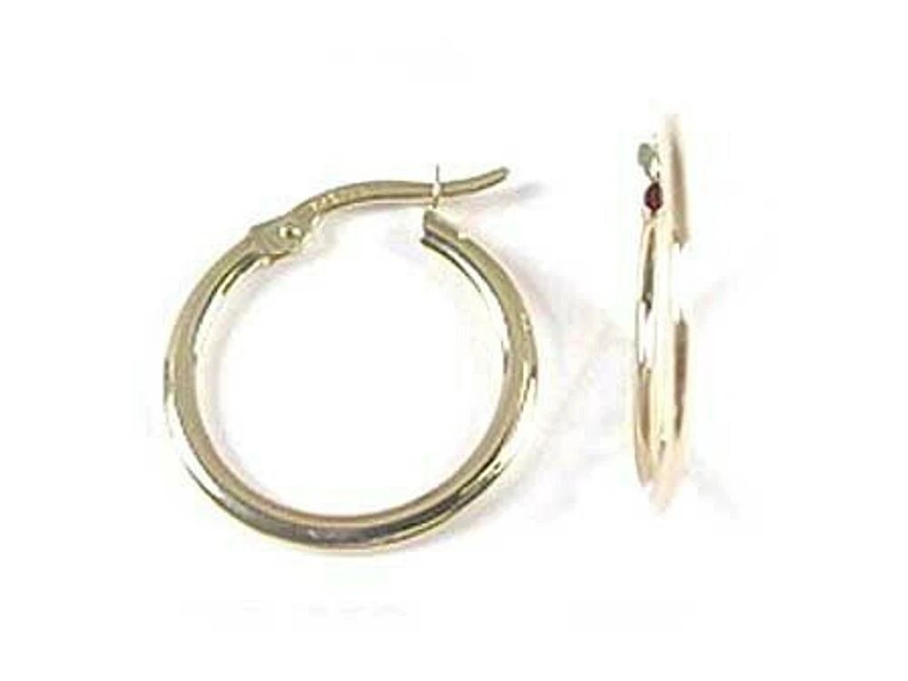 10K Polished Hoop Earrings