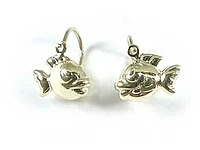 10K Gold Fish Children's Earrings