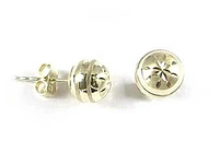 10K Yellow Gold 8MM Ball Stud Earrings