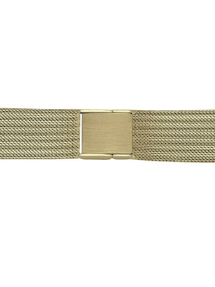 Yellow Gold Men Mesh Watchband 14KT & 18KT