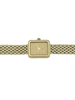 Ladies Yellow Gold Rectangular Face Watch 14KT & 18KT