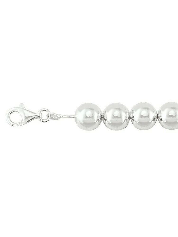 Sterling Silver 10Mm Ball Link Necklace