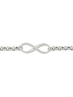 Sterling Silver Rhodium Plated Infinity Bracelet