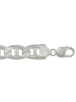 Sterling Silver Heavy Flat Anchor Link Bracelet