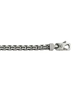 Sterling Silver Fancy Oxidized Round Link Bracelet