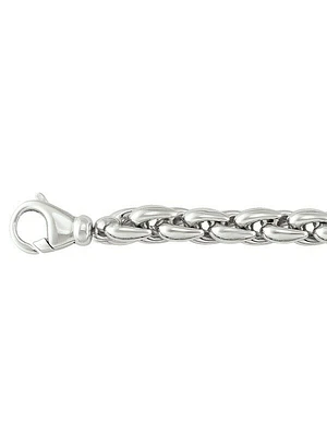 Sterling Silver Rhodium Finish Fancy Bracelet