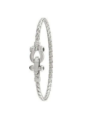 Sterling Silver Fancy Buckle Bangle