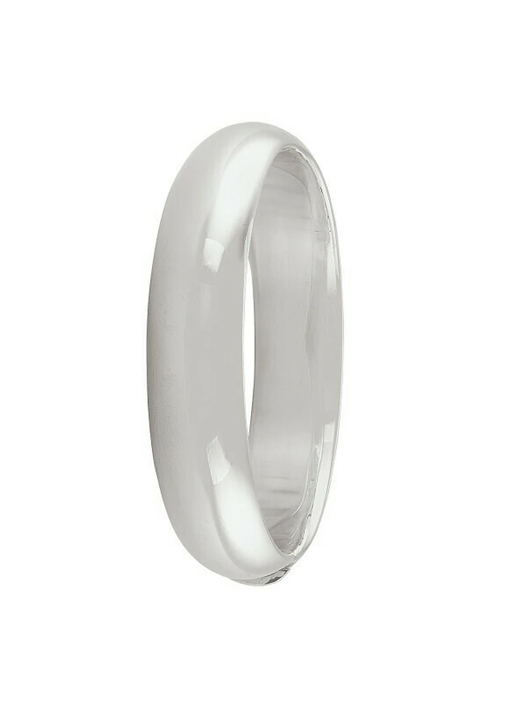 Sterling Silver Plain Domed Bangle