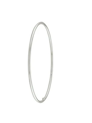 Sterling Silver Plain Tube Slip On Bangle