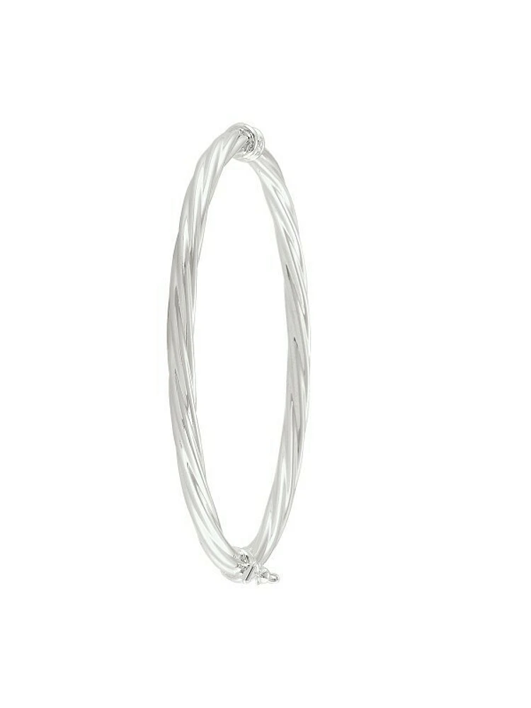 Sterling Silver Twisted Bangle