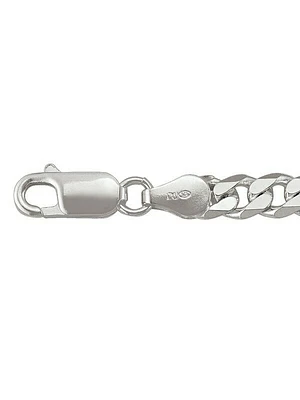 Silver Heavy Curb Link Bracelet