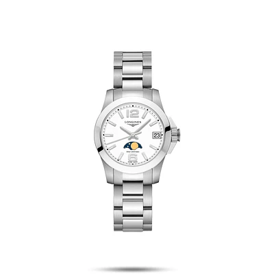 Conquest White Dial 30MM Quartz L33804166