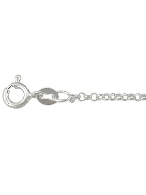 Silver Hollow Rolo Link Chain