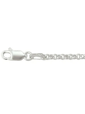 Silver Hollow Rolo Link Bracelet