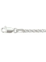 Silver Hollow Rolo Link Bracelet