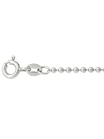 Silver Rhodium Bead Link Chain