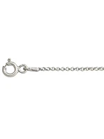 Silver Rhodium Hollow Rolo Link Chain