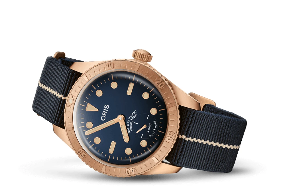 Oris Carl Brashear Calibre 401 Limited Edition Blue Dial 40MM Automatic 01 401 7764 3185-Set