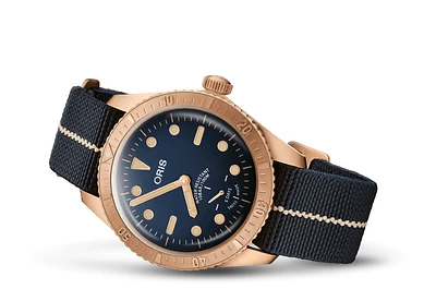 Oris Carl Brashear Calibre 401 Limited Edition Blue Dial 40MM Automatic 01 401 7764 3185-Set