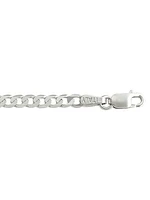 Silver Rhodium Solid Open Link Chain