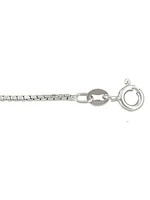 Silver Rhodium Solid Box Link Chain