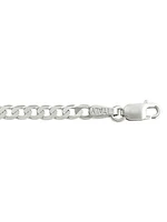 Silver Rhodium Solid Open Link Bracelet