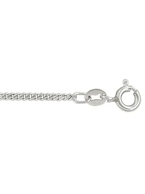 Silver Rhodium Solid Curb Link Chain