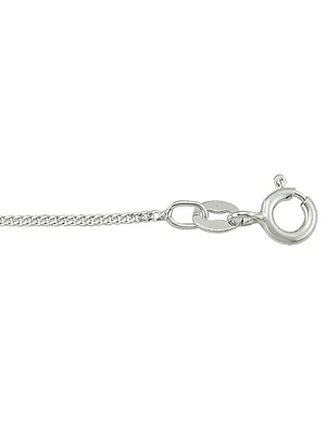 Silver Solid Curb Link Chain