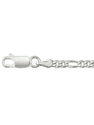 Silver Solid Figaro Link Bracelet