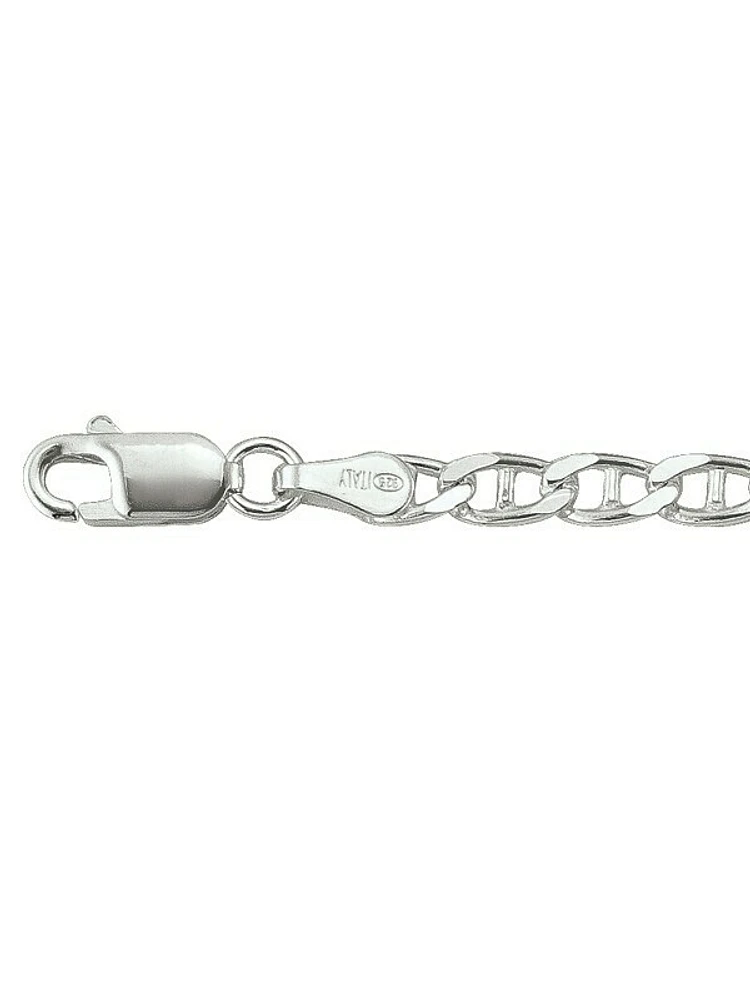 Silver Solid Flat Anchor Link Chain