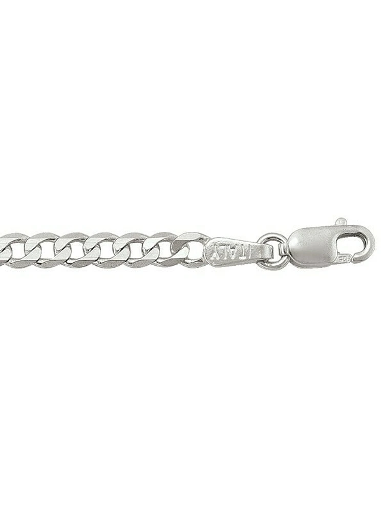 Silver Solid Open Link Bracelet