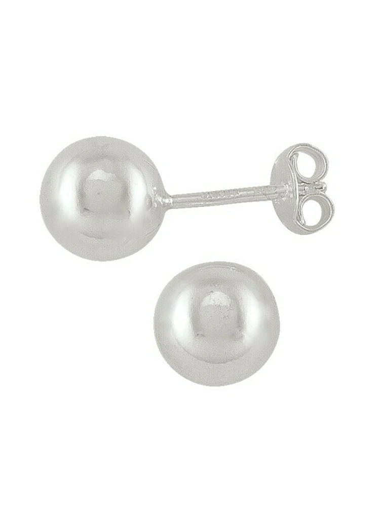 Sterling Silver 8mm Ball Earring