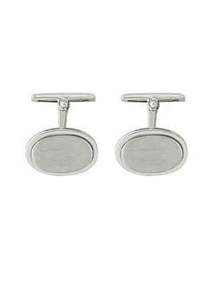 Silver Fancy Oval Cufflink