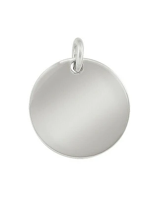 Sterling Silver Disc Tag Pendant