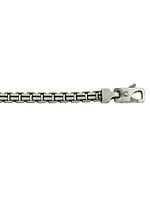 Sterling Silver Fancy Oxidized Round Link Bracelet