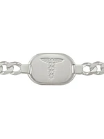 Sterling Silver Medical Data Bracelet