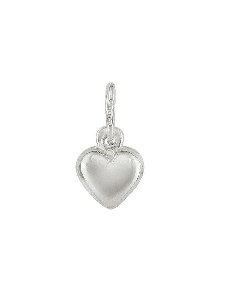 Sterling Silver Puffed Heart Charm