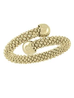 Sterling Silver Yellow Gold Plated Fancy Mesh Ring