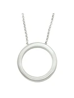 Sterling Silver Circle Pendant Necklace