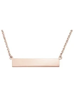 Sterling Silver Gold Plated Bar Necklace