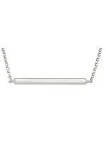 Sterling Silver Rhodium Palted Bar Necklace