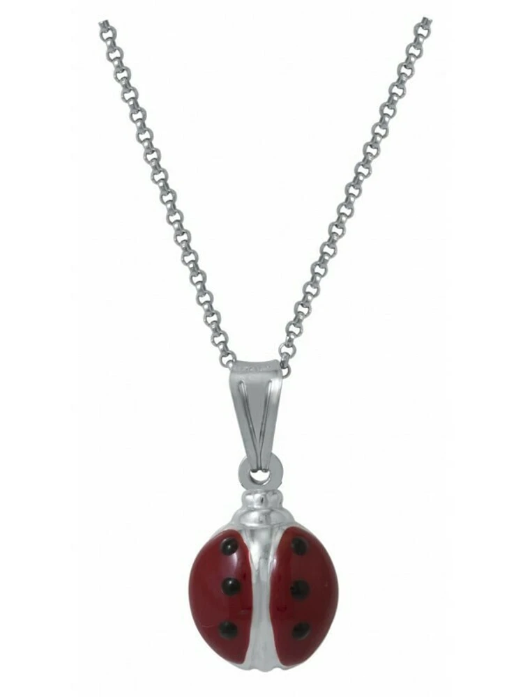 Sterling Sivler Lady Bug Necklace