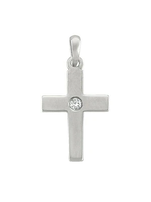 White Gold Diamond Cross