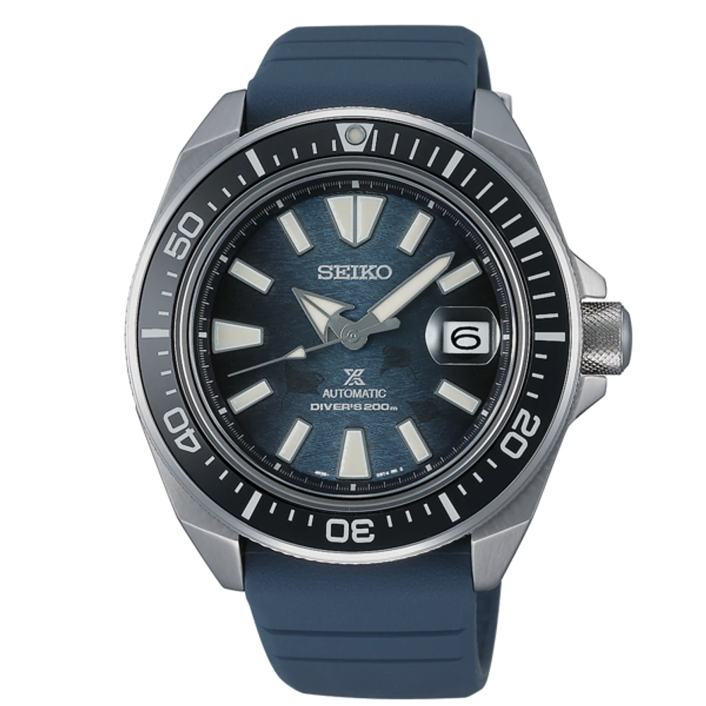 Seiko Prospex Blue Dial 44MM " Samurai " Save the Ocean Manta Ray Black Manta Automatic SRPF79