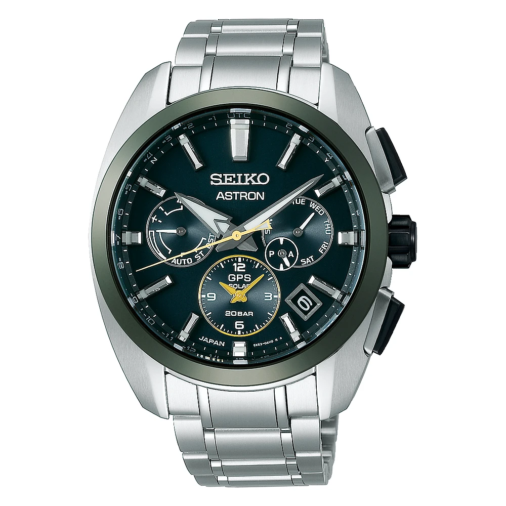 Astron GPS Green Dial Dual-Time 43 MM Solar SSH071